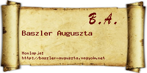 Baszler Auguszta névjegykártya